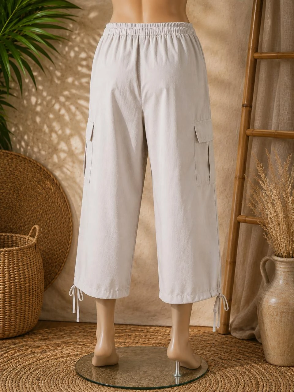 Lichtgewicht katoenen broek / buisbroek maat L grijs nieuw – photo 2